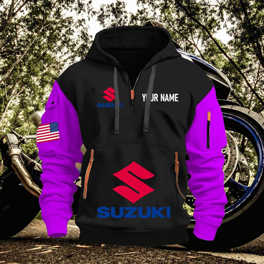 SZ Custom Name Quarter Zipper Hoodie