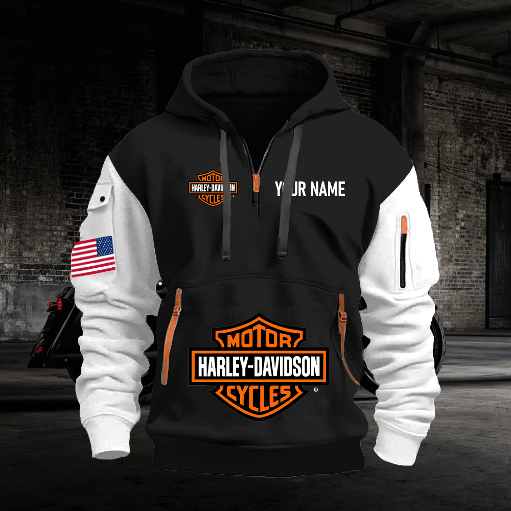 HD Custom Name Quarter Zipper Hoodie