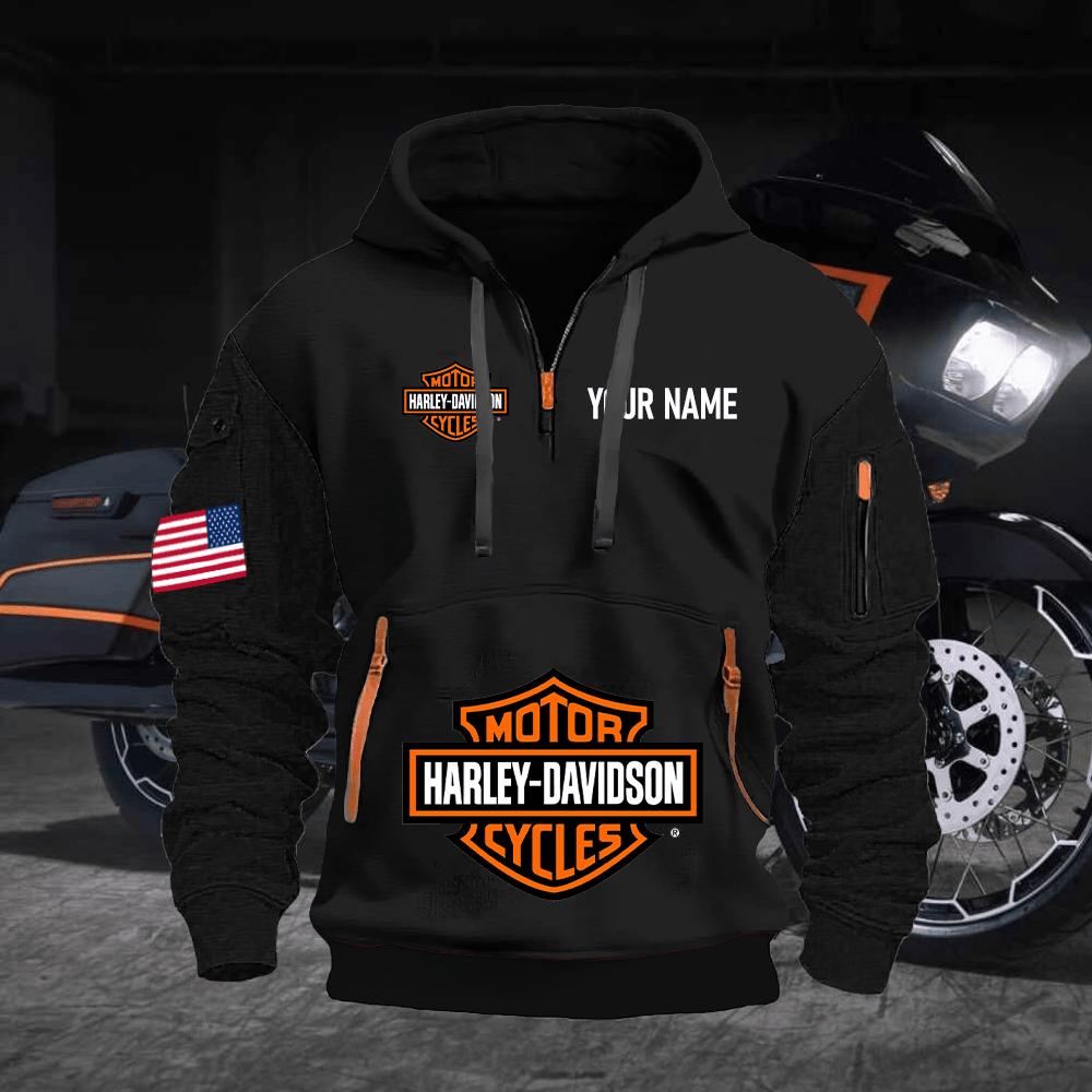 HD Custom Name Quarter Zipper Hoodie