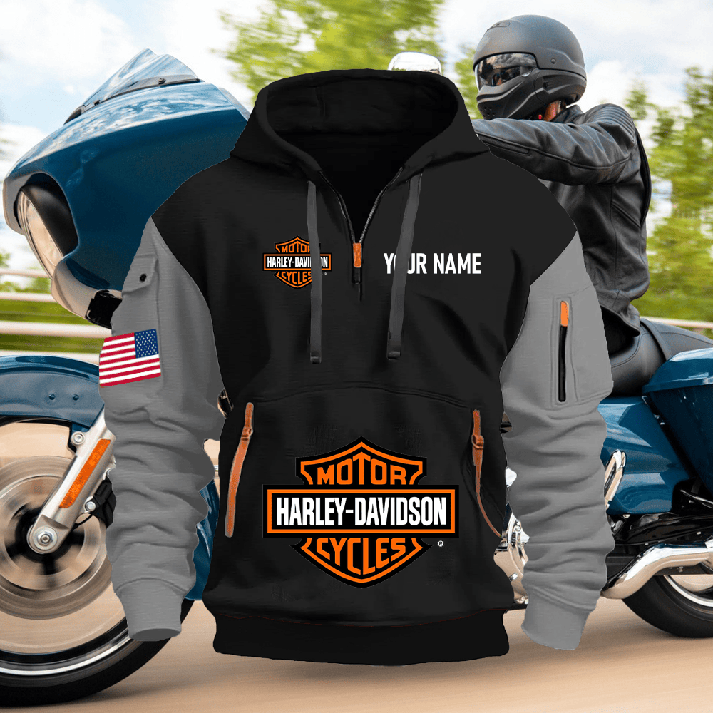 HD Custom Name Quarter Zipper Hoodie