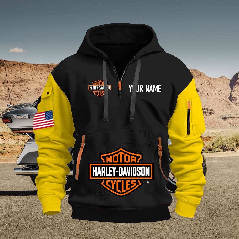 HD Custom Name Quarter Zipper Hoodie