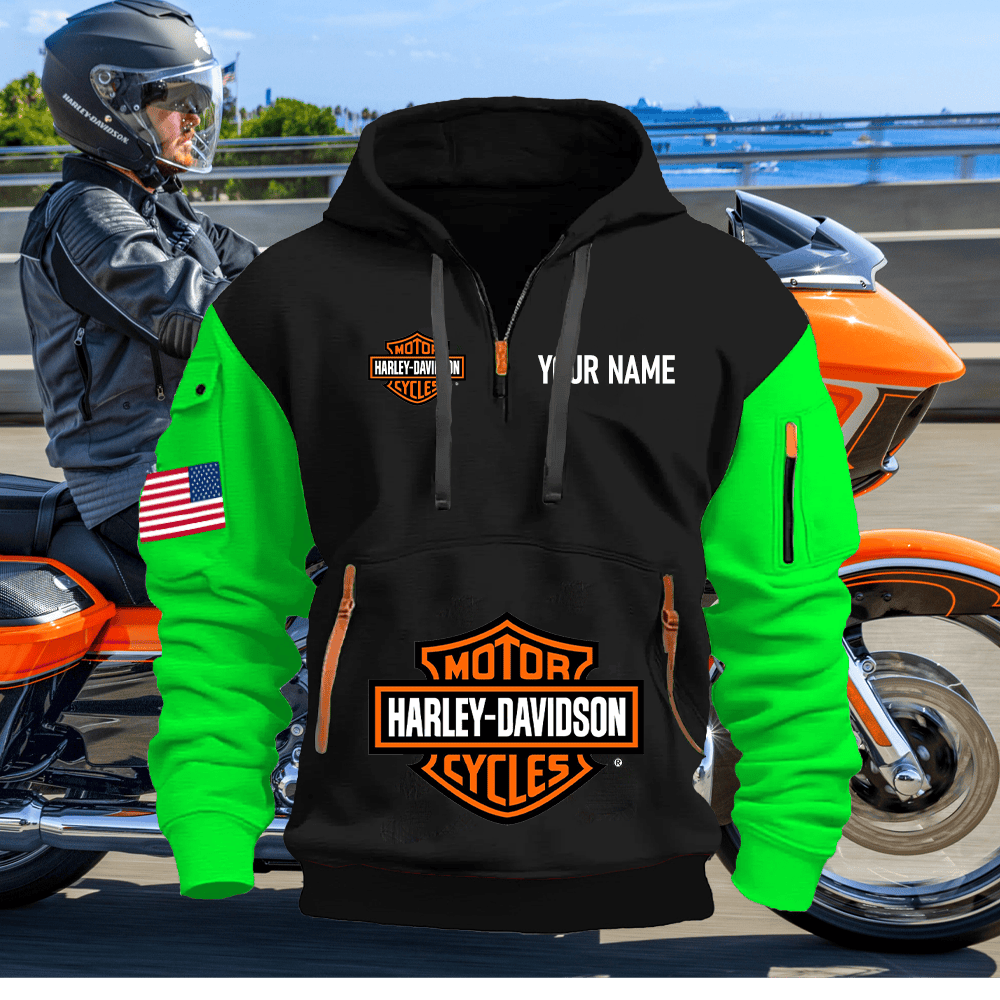 HD Custom Name Quarter Zipper Hoodie