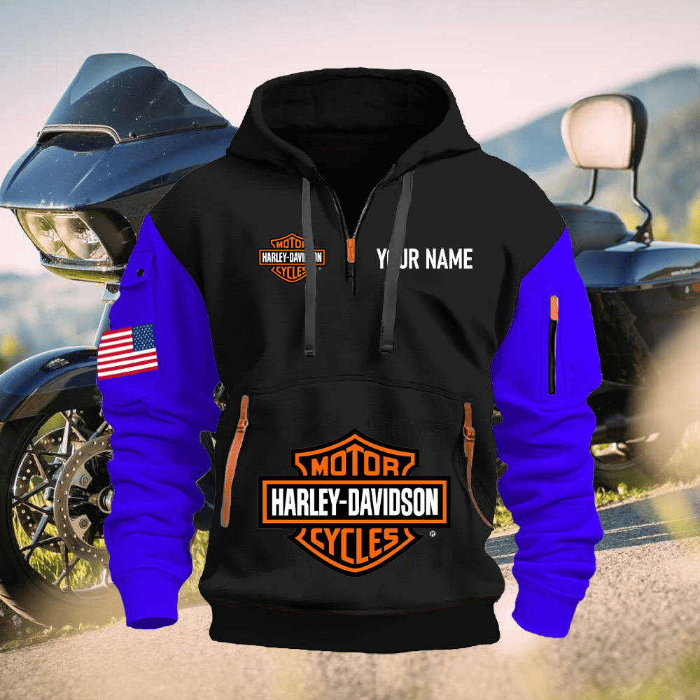 HD Custom Name Quarter Zipper Hoodie