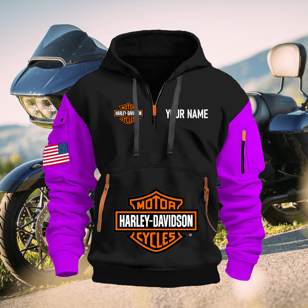 HD Custom Name Quarter Zipper Hoodie