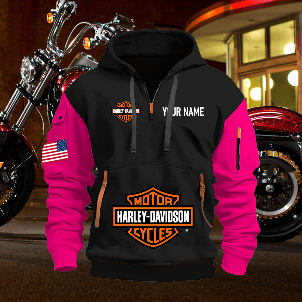 HD Custom Name Quarter Zipper Hoodie