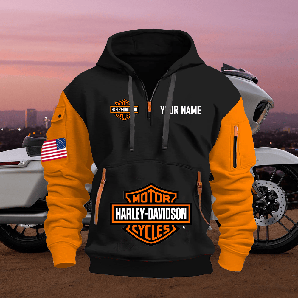 HD Custom Name Quarter Zipper Hoodie