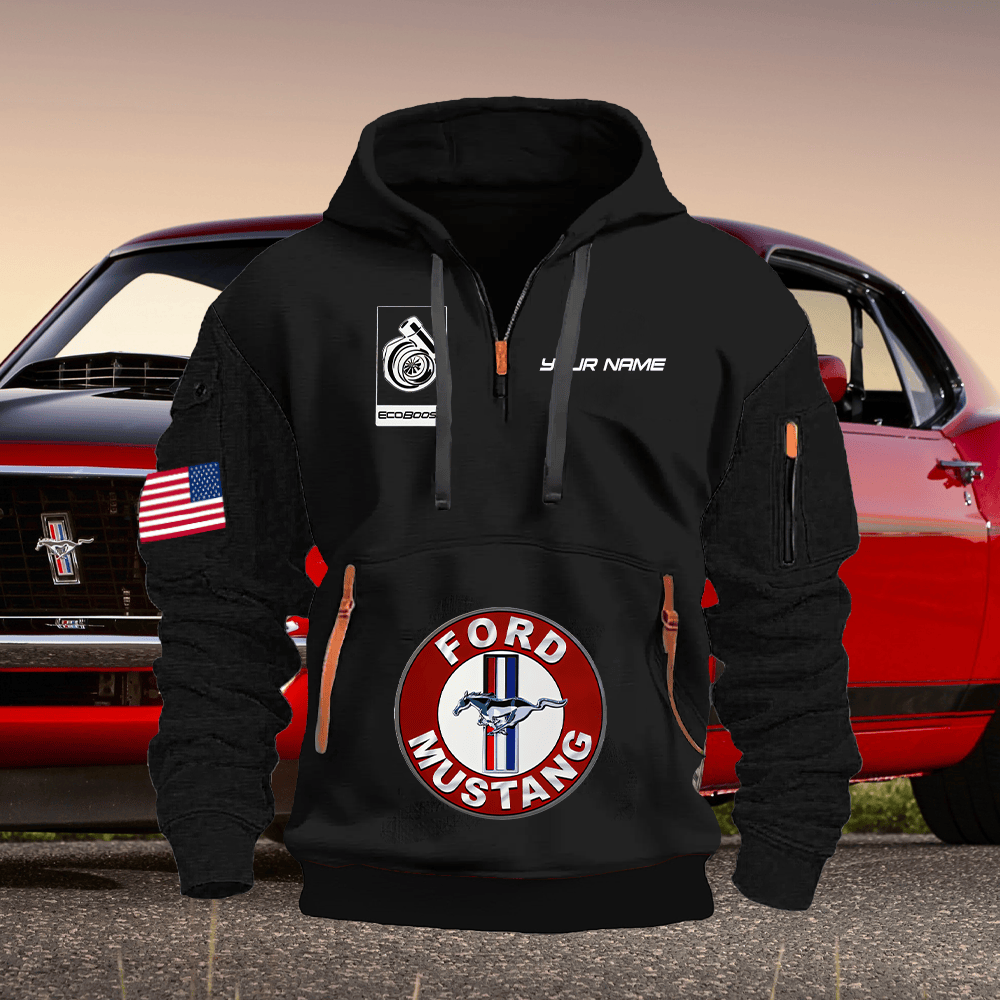 MT EC1 Print Name Quarter Zipper Hoodie