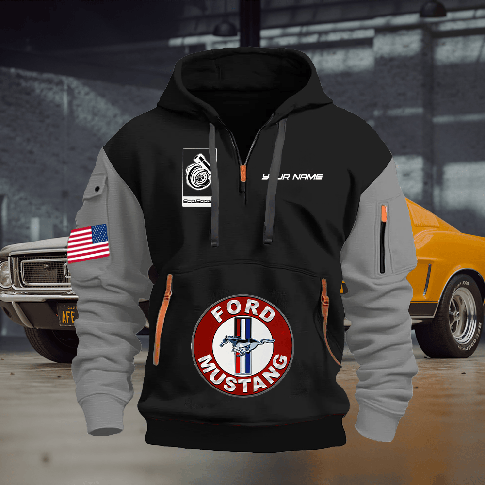 MT EC1 Print Name Quarter Zipper Hoodie
