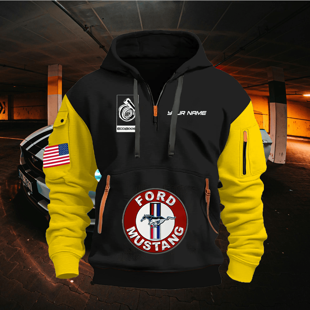 MT EC1 Print Name Quarter Zipper Hoodie