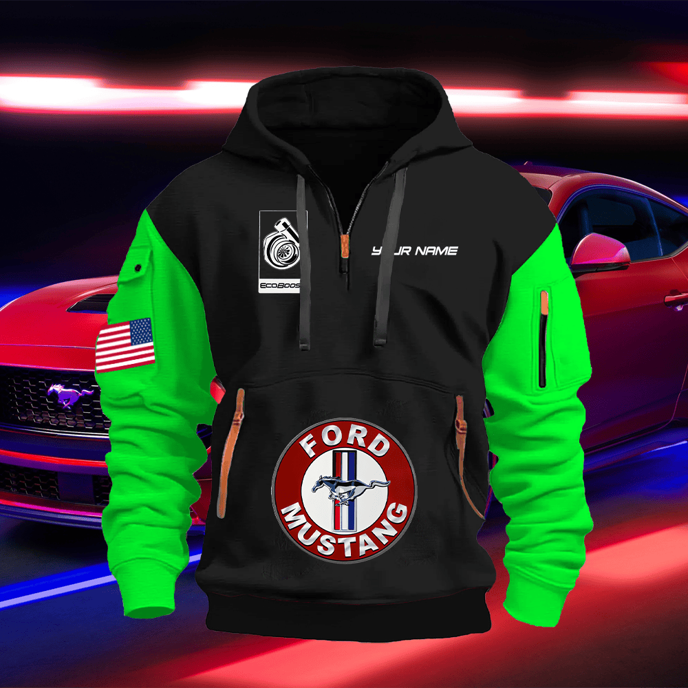 MT EC1 Print Name Quarter Zipper Hoodie