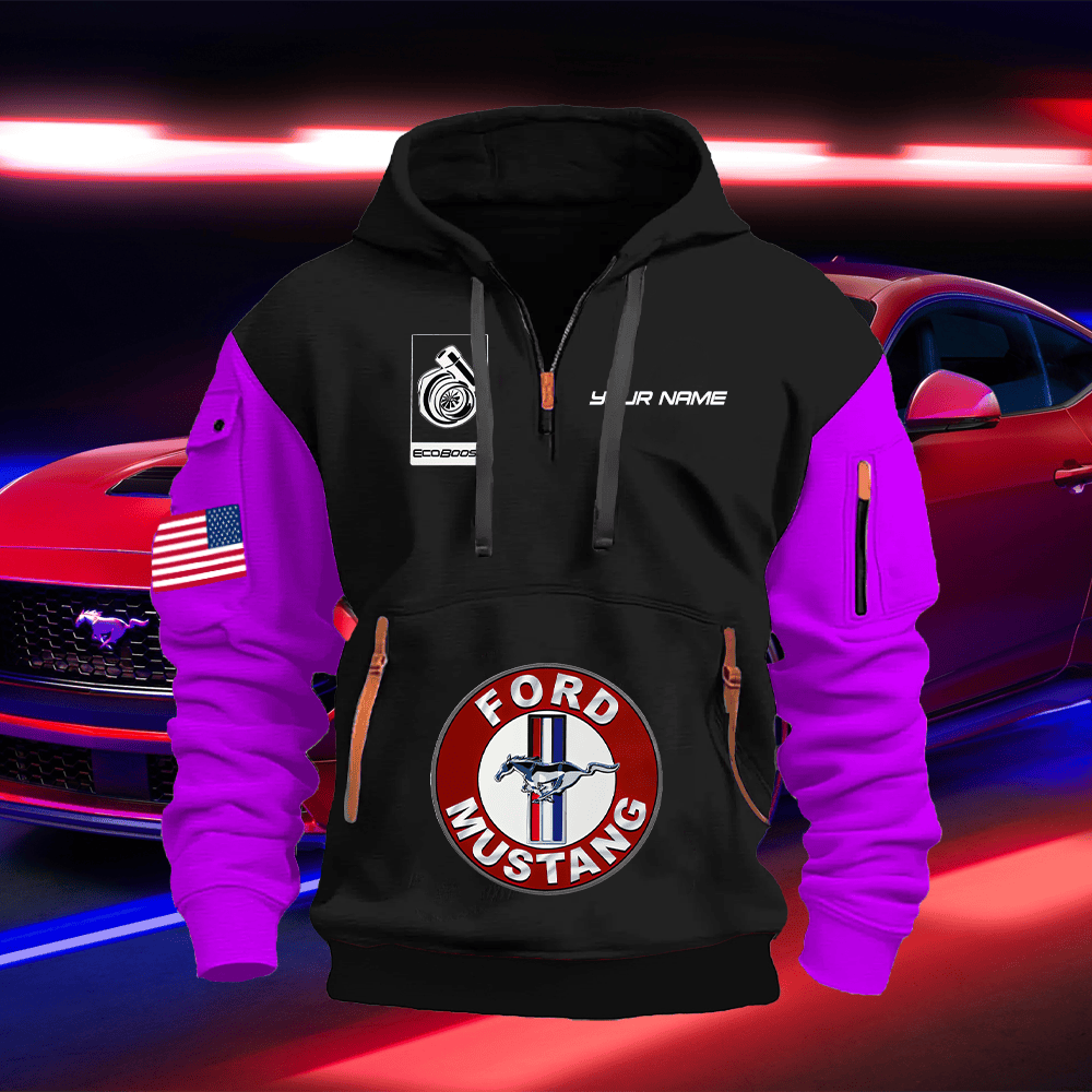 MT EC1 Print Name Quarter Zipper Hoodie