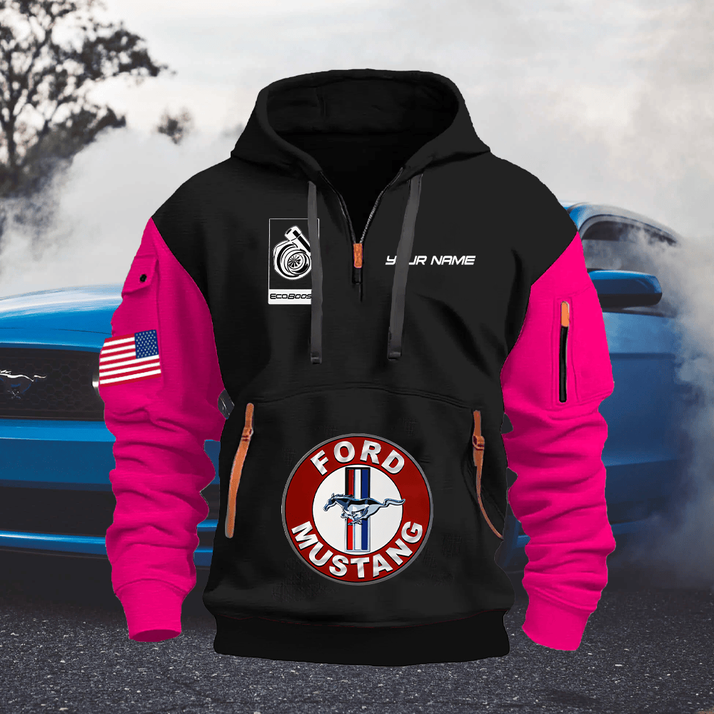 MT EC1 Print Name Quarter Zipper Hoodie