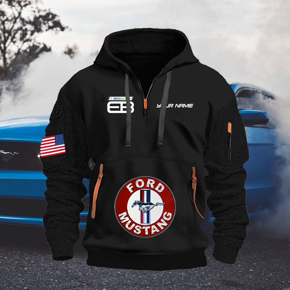 MT EC2 Print Name Quarter Zipper Hoodie
