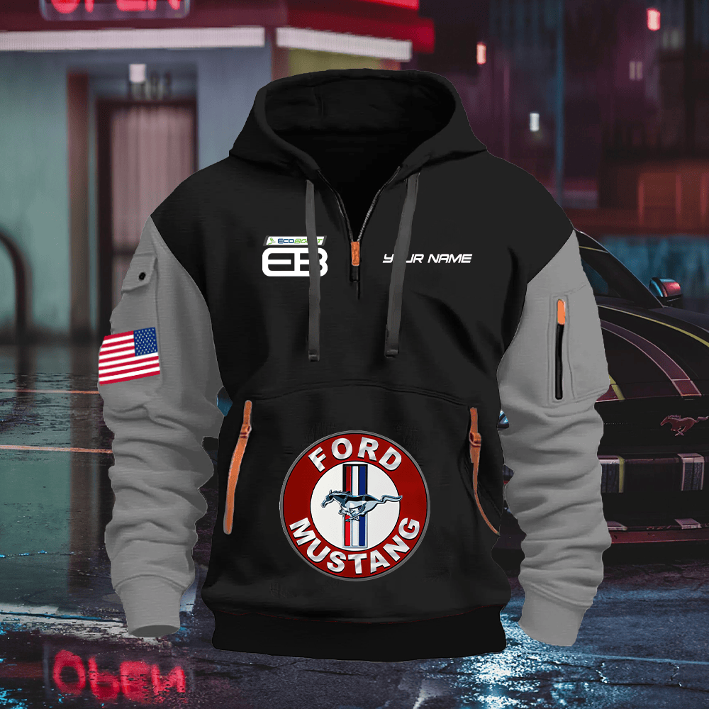 MT EC2 Print Name Quarter Zipper Hoodie