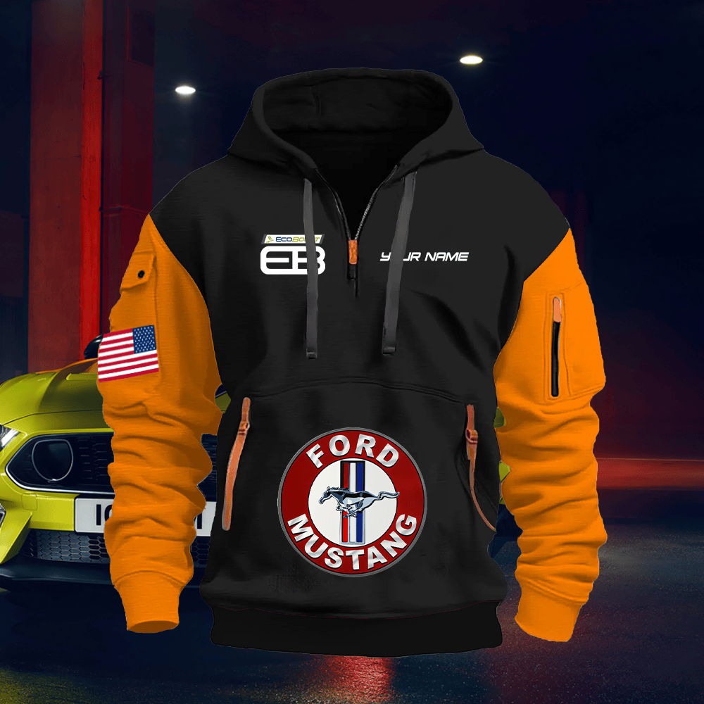MT EC2 Print Name Quarter Zipper Hoodie