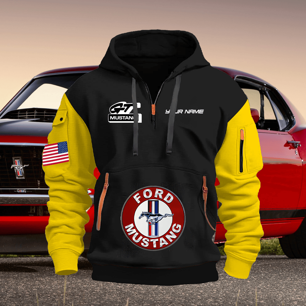MT GT Print Name Quarter Zipper Hoodie