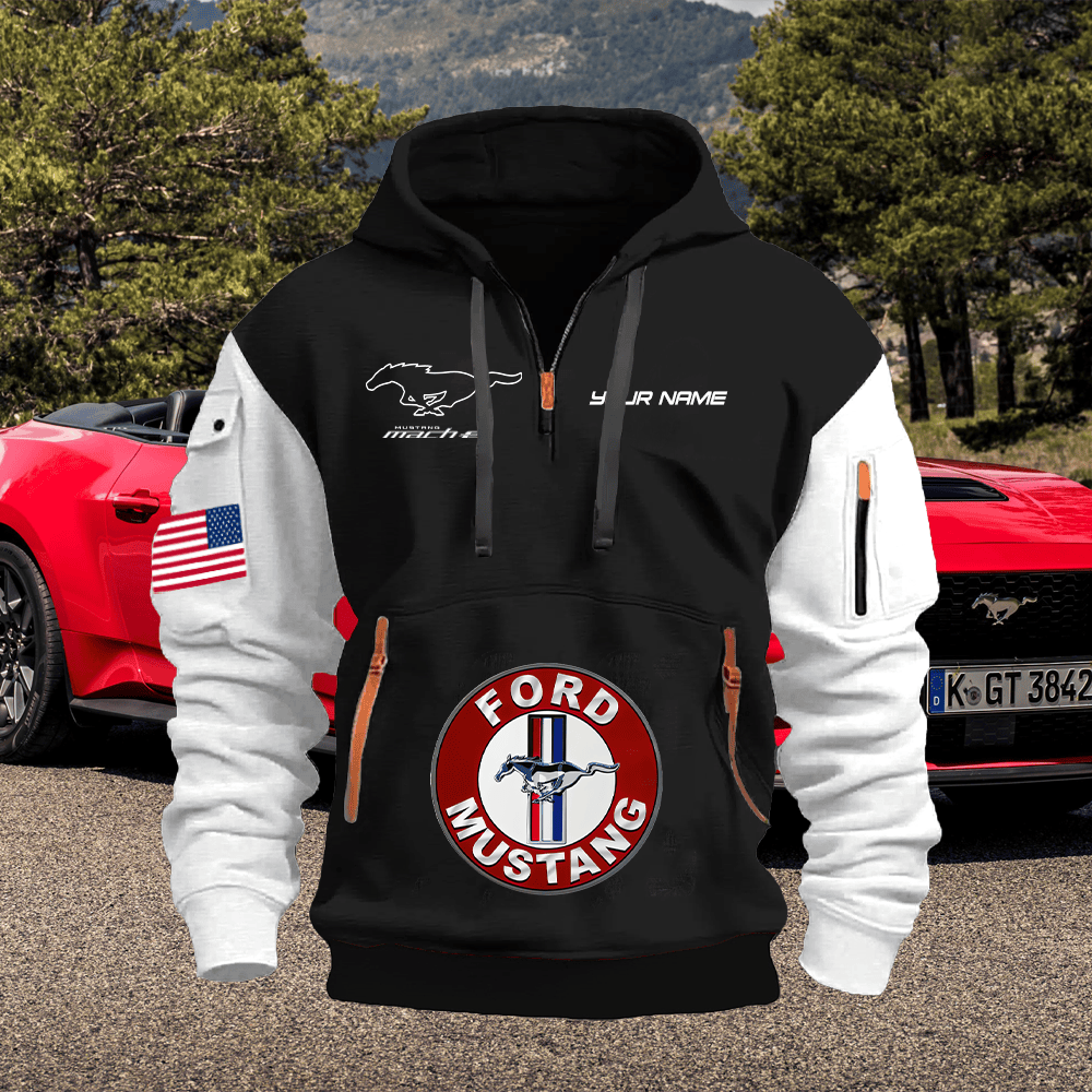 MT ME Print Name Quarter Zipper Hoodie
