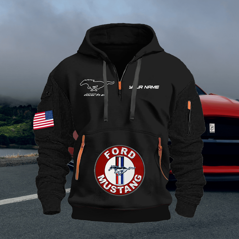 MT ME Print Name Quarter Zipper Hoodie