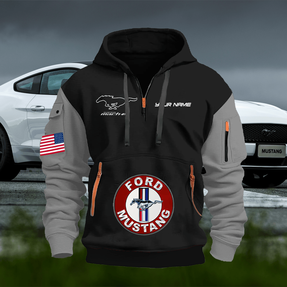 MT ME Print Name Quarter Zipper Hoodie