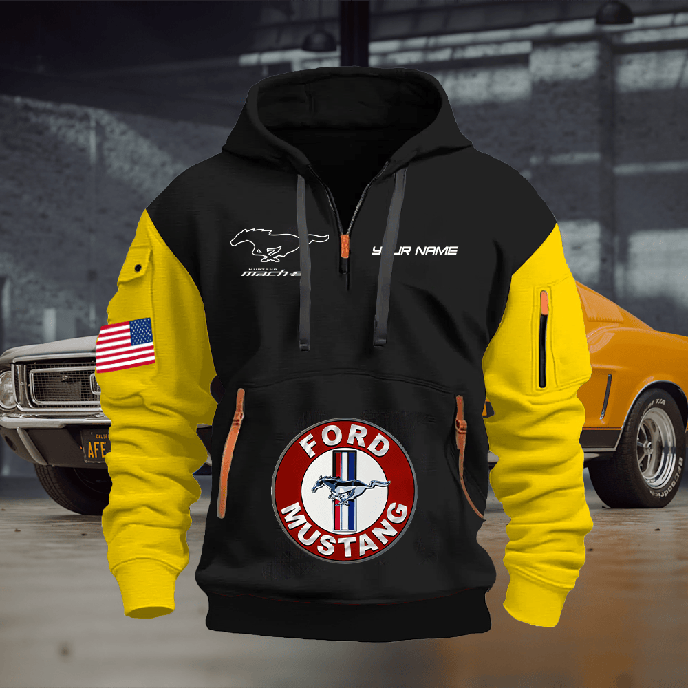 MT ME Print Name Quarter Zipper Hoodie