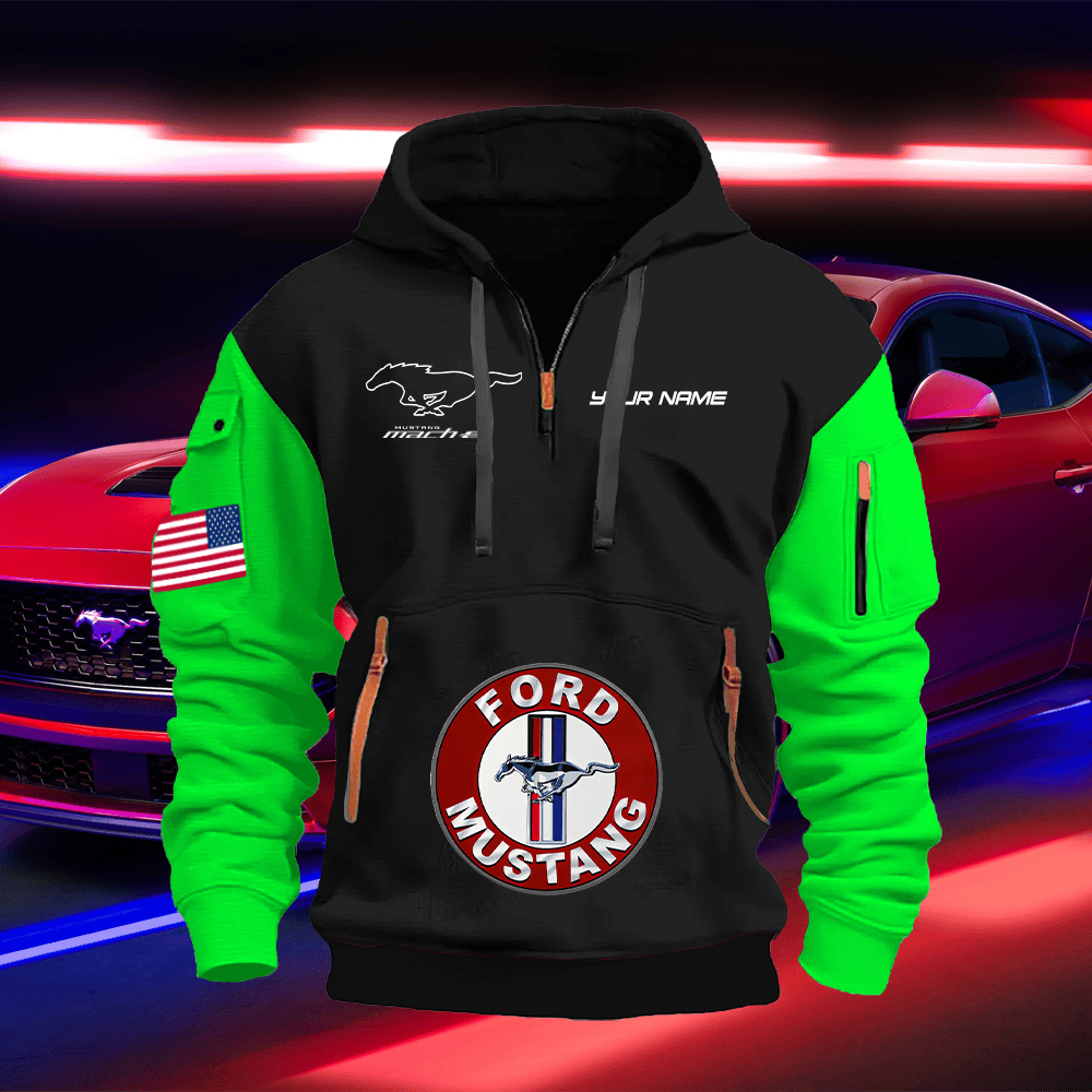 MT ME Print Name Quarter Zipper Hoodie