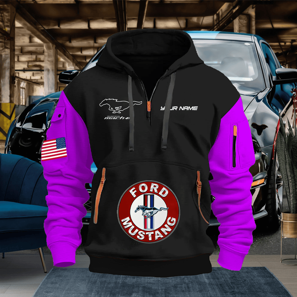 MT ME Print Name Quarter Zipper Hoodie