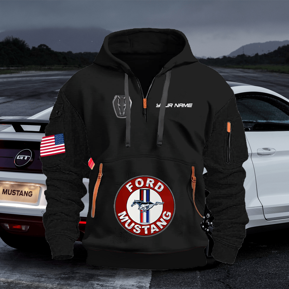 MT DH Print Name Quarter Zipper Hoodie