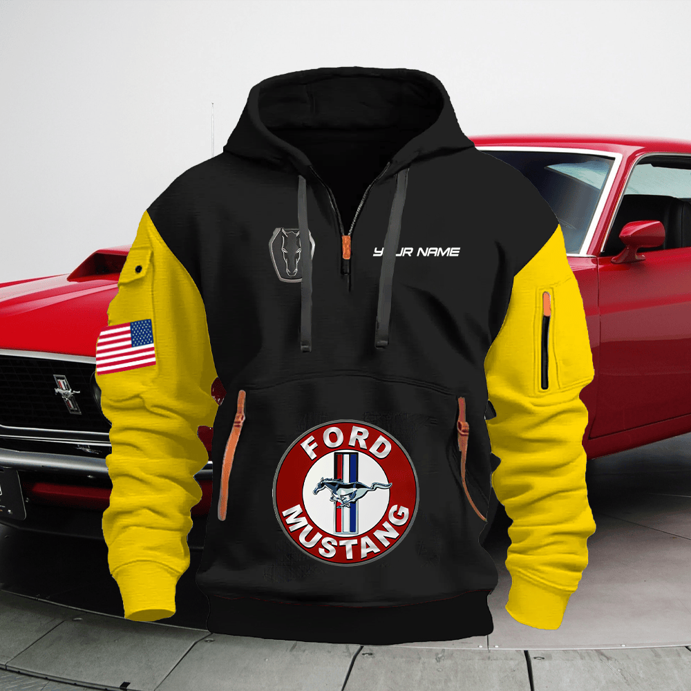MT DH Print Name Quarter Zipper Hoodie