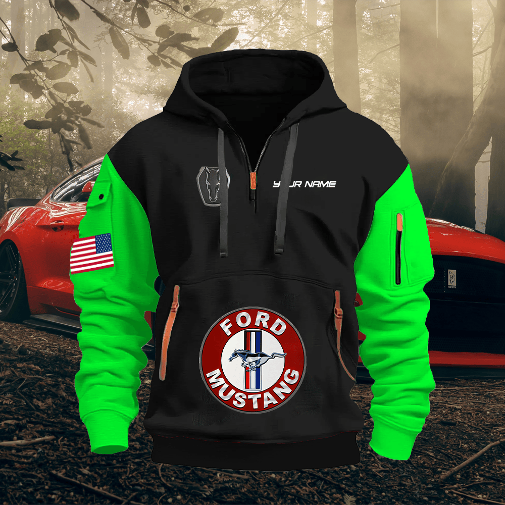 MT DH Print Name Quarter Zipper Hoodie