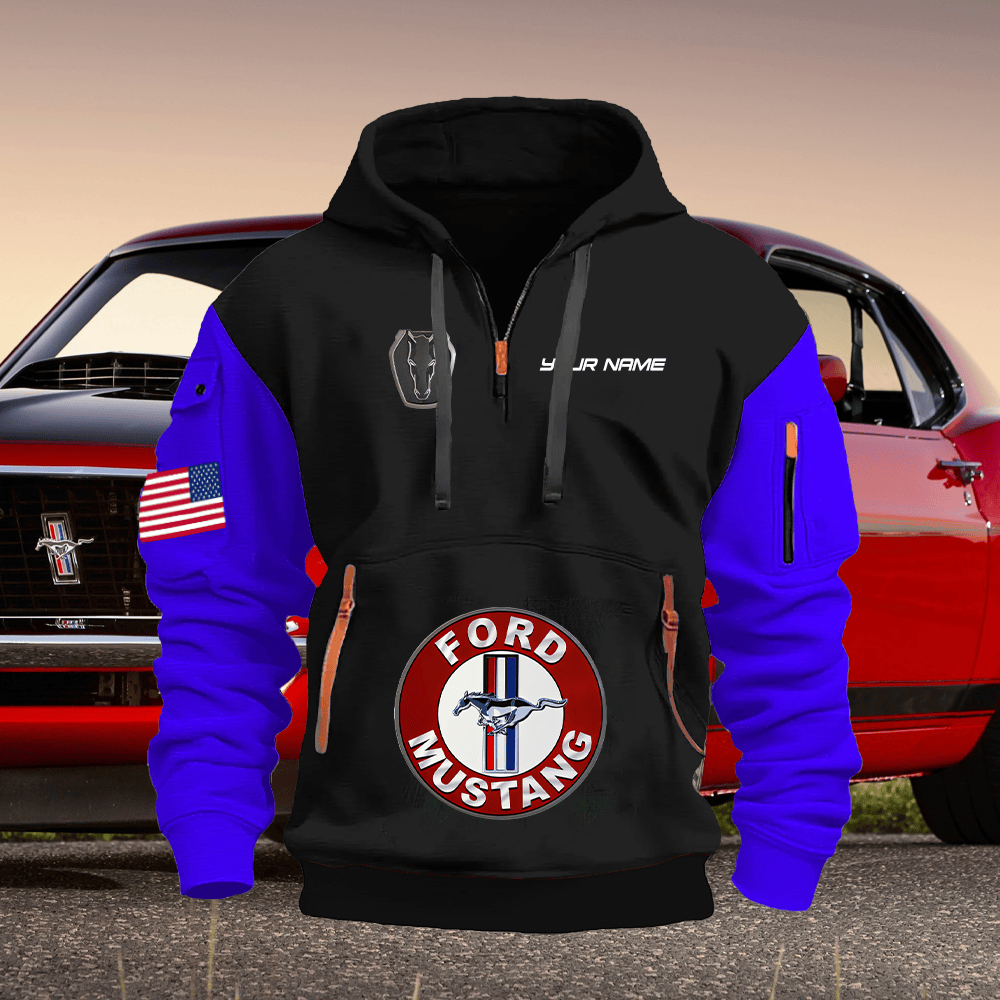 MT DH Print Name Quarter Zipper Hoodie