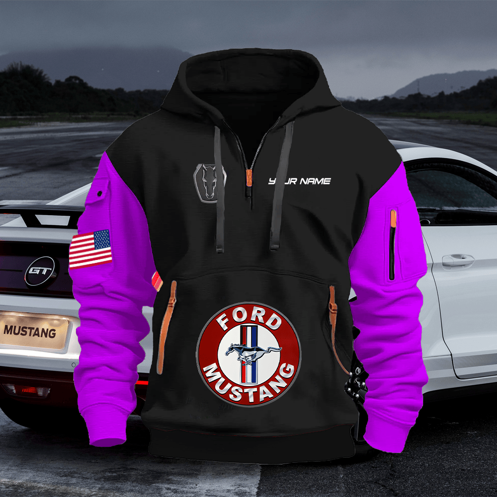 MT DH Print Name Quarter Zipper Hoodie