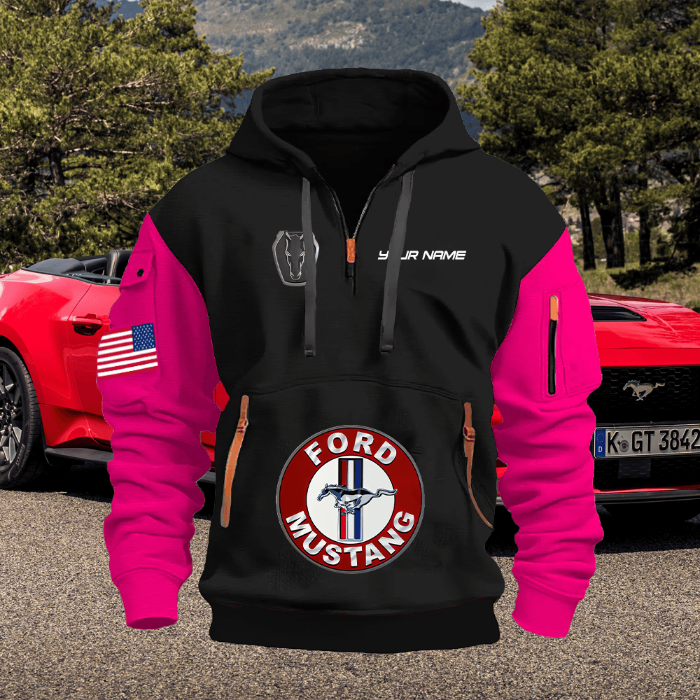MT DH Print Name Quarter Zipper Hoodie