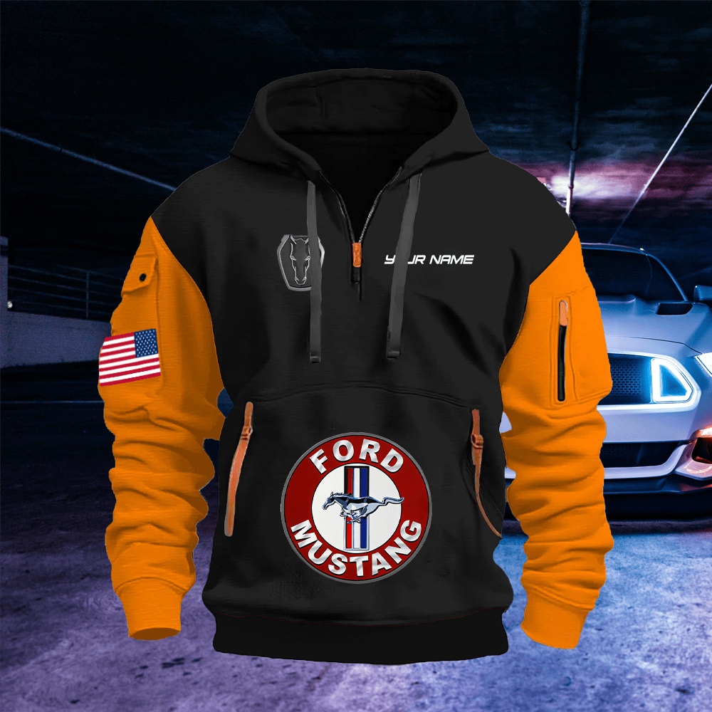 MT DH Print Name Quarter Zipper Hoodie