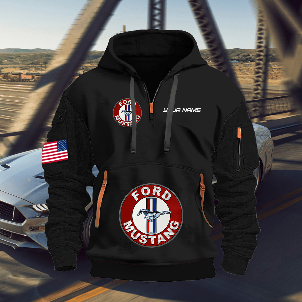 MT Custom Print Name Quarter Zipper Hoodie