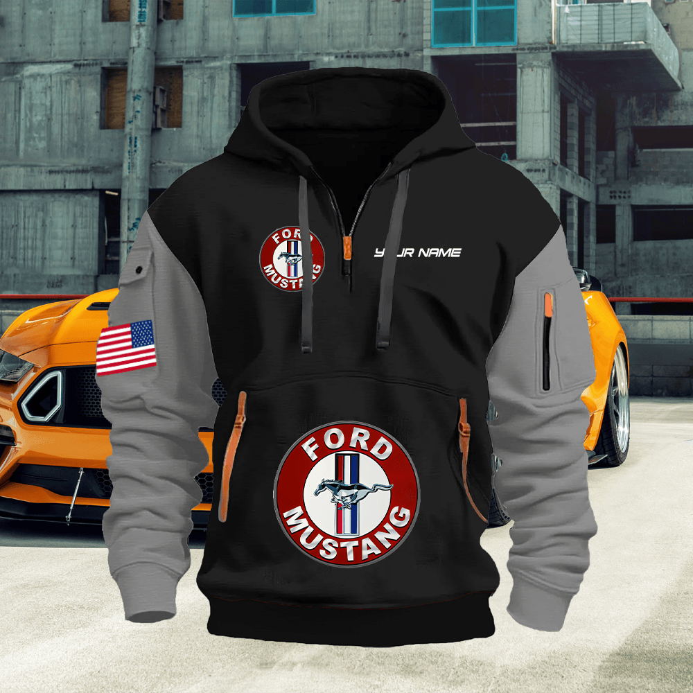 MT Custom Print Name Quarter Zipper Hoodie