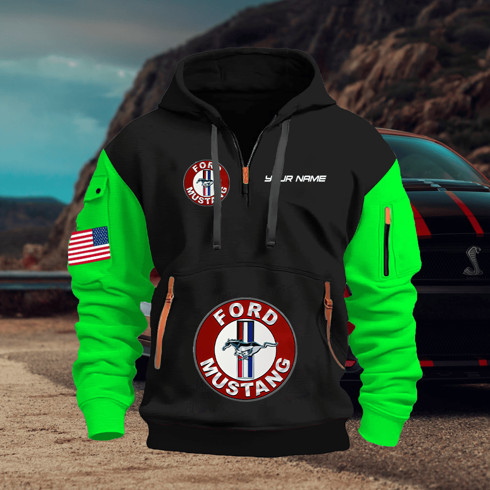 MT Custom Print Name Quarter Zipper Hoodie