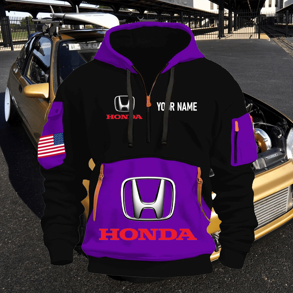 HO Print Name Quarter Zipper Hoodie