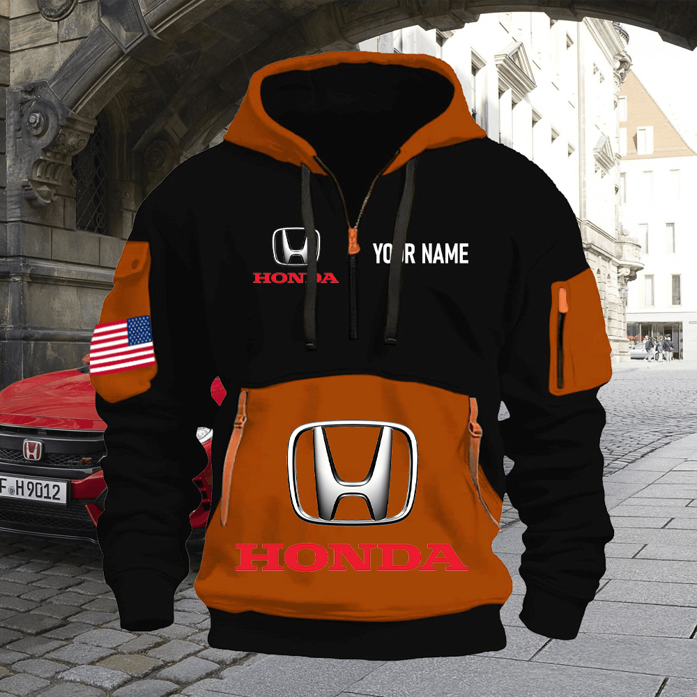 HO Print Name Quarter Zipper Hoodie