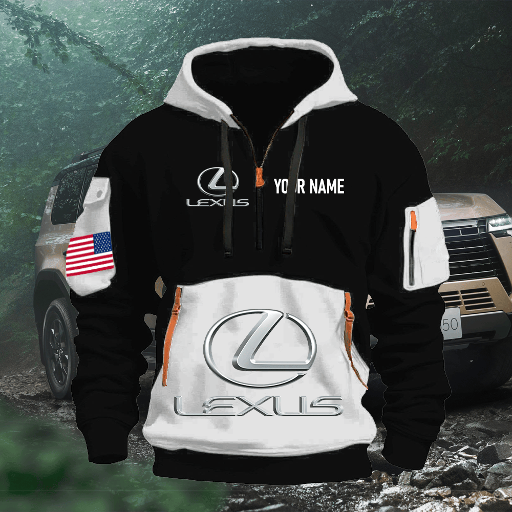 LX Print Name Quarter Zipper Hoodie