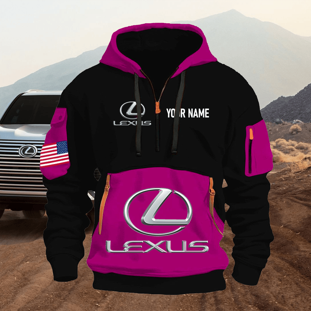 LX Print Name Quarter Zipper Hoodie