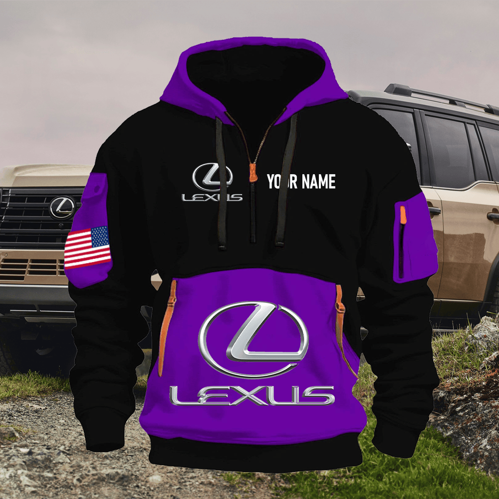 LX Print Name Quarter Zipper Hoodie