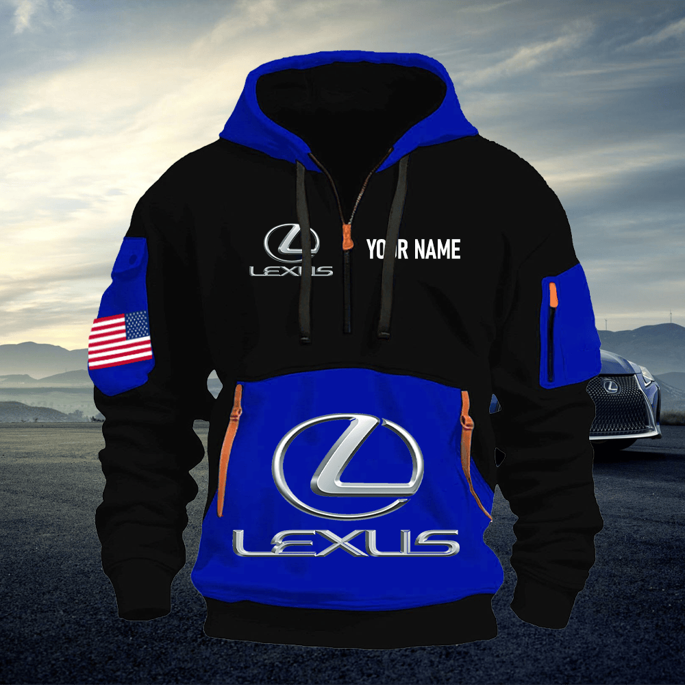 LX Print Name Quarter Zipper Hoodie