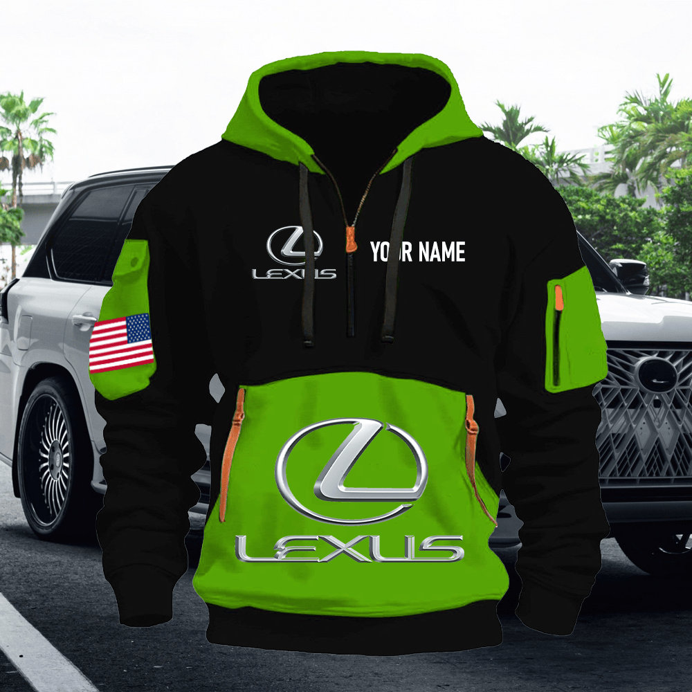 LX Print Name Quarter Zipper Hoodie