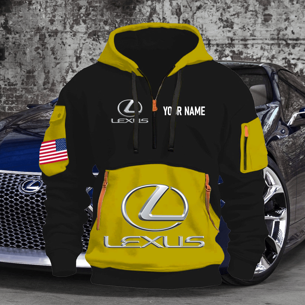 LX Print Name Quarter Zipper Hoodie