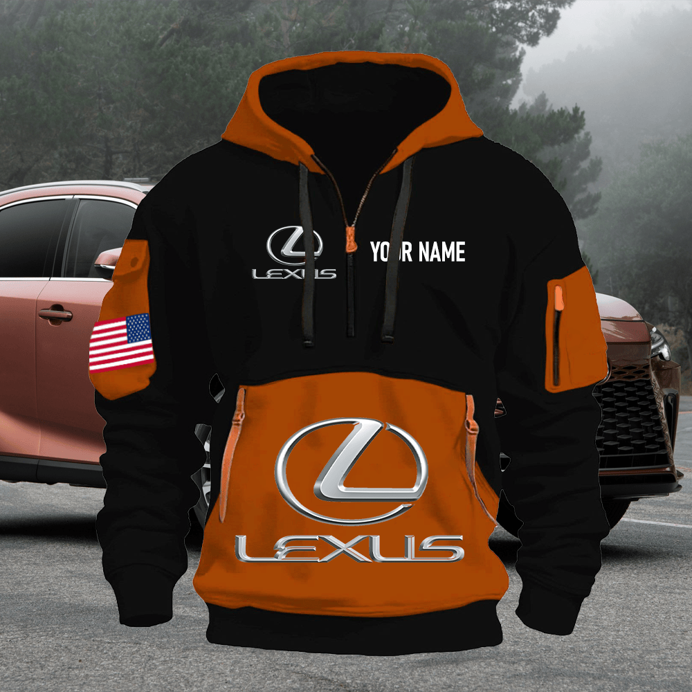 LX Print Name Quarter Zipper Hoodie