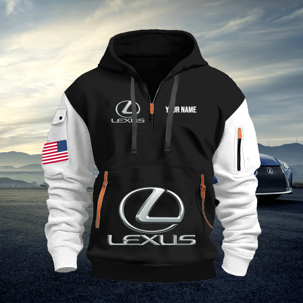 LX Custom Print Name Quarter Zipper Hoodie