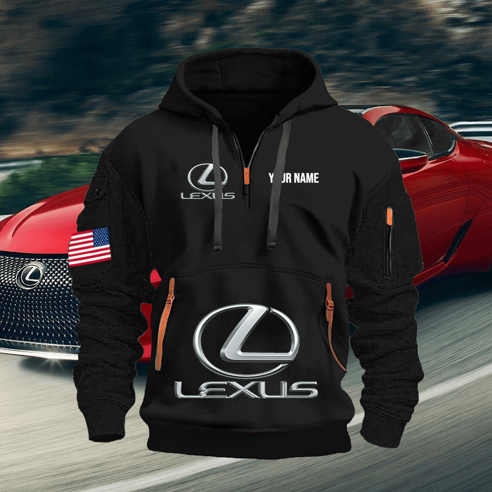 LX Custom Print Name Quarter Zipper Hoodie