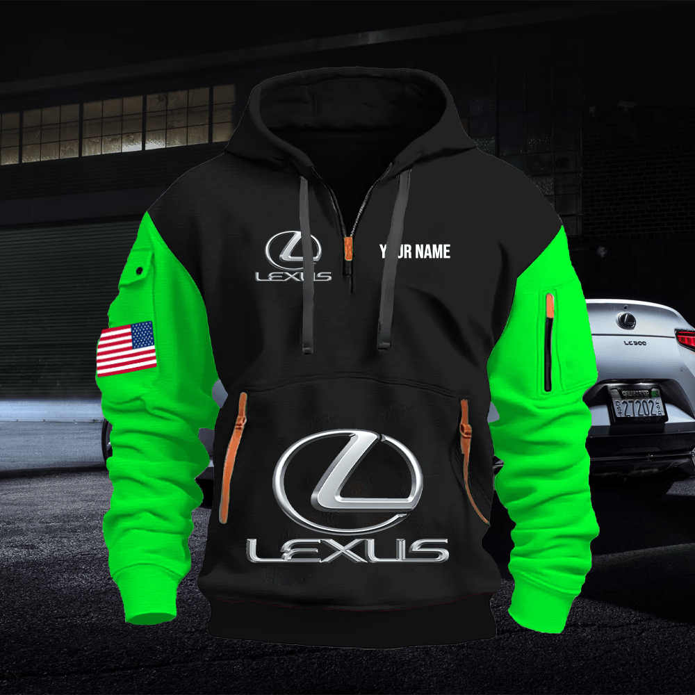 LX Custom Print Name Quarter Zipper Hoodie