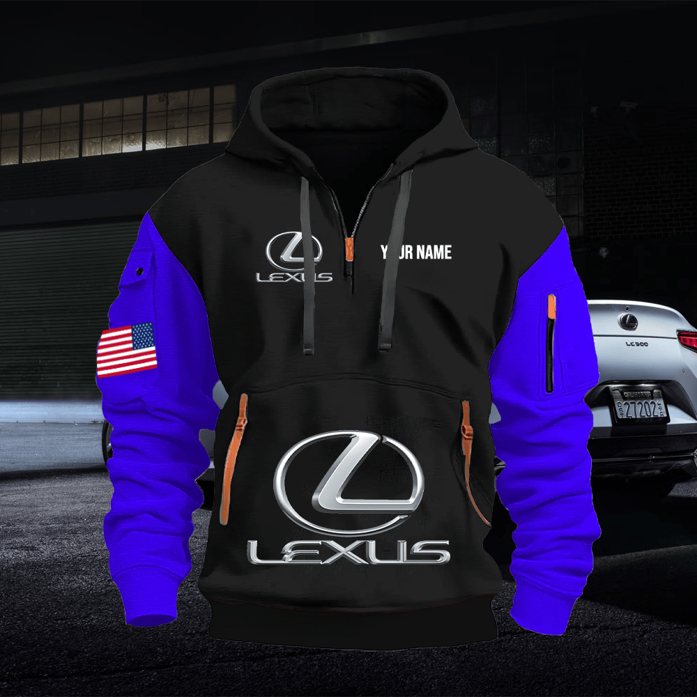 LX Custom Print Name Quarter Zipper Hoodie