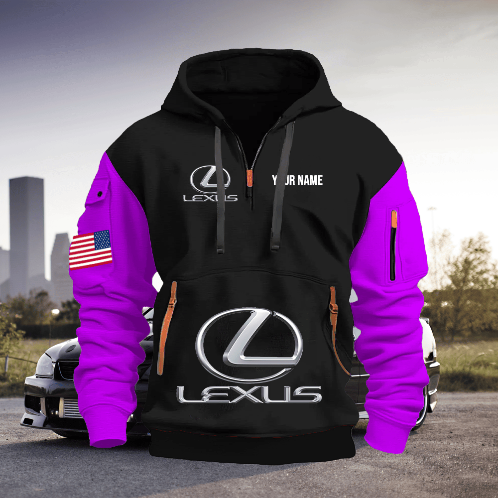 LX Custom Print Name Quarter Zipper Hoodie